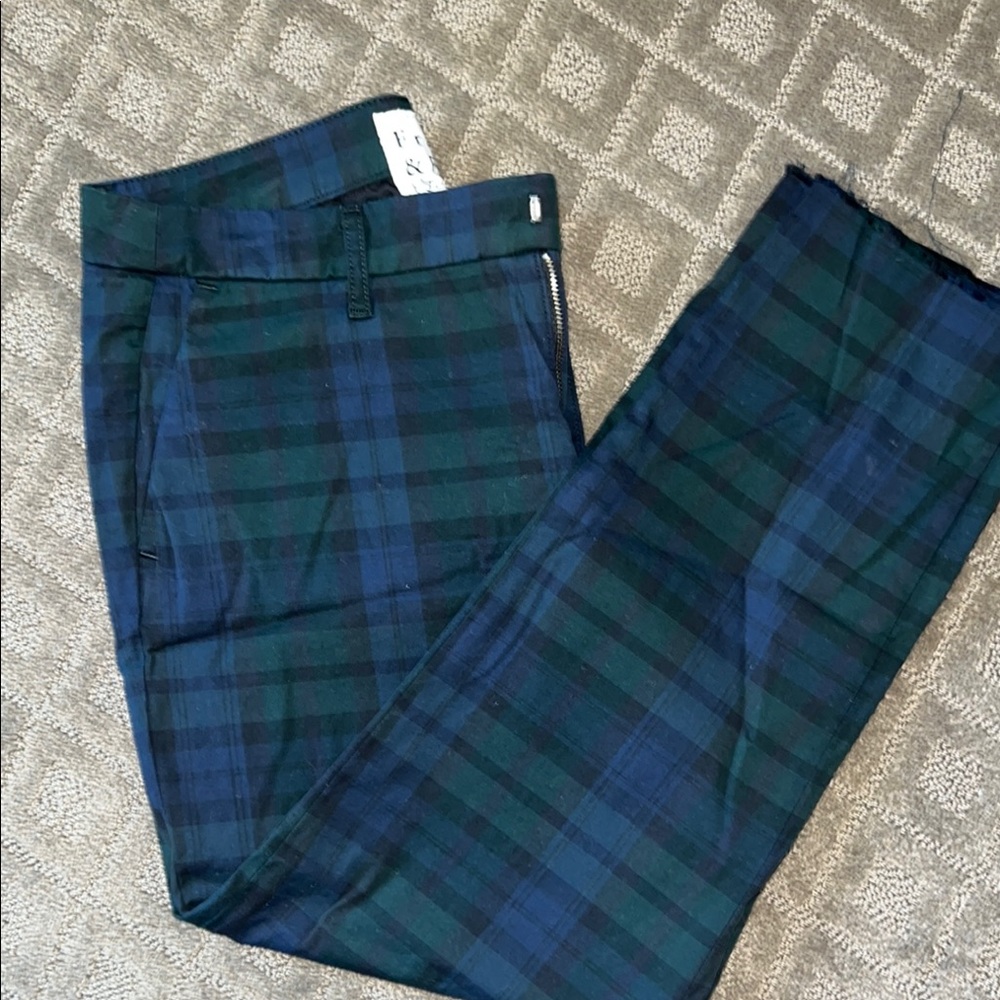 Frank & Eileen Wicklow Crop Chino Blackwatch Plaid - Size 10